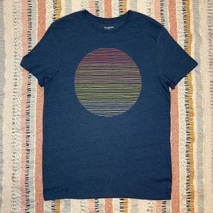 Target Men's Crewneck Short Sleeve Blue Graphic T-Shirt - Goodfellow & Co™